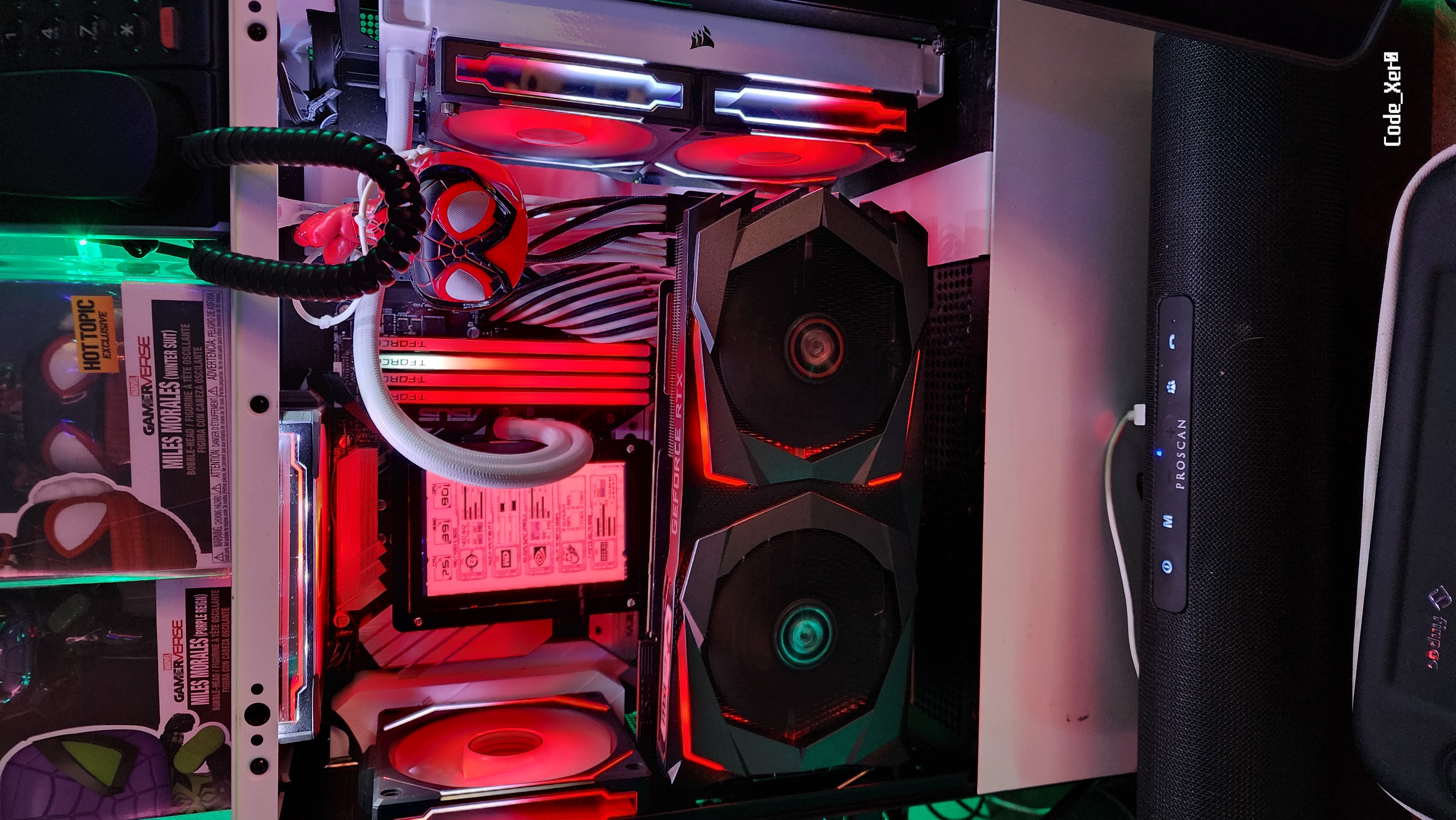 Hyperion custom PC desk setup